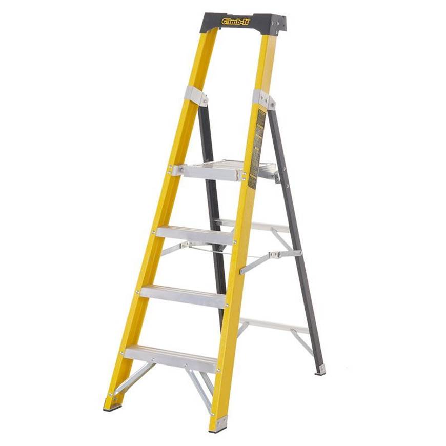 Climb-It Glass Fibre Platform Stepladders
