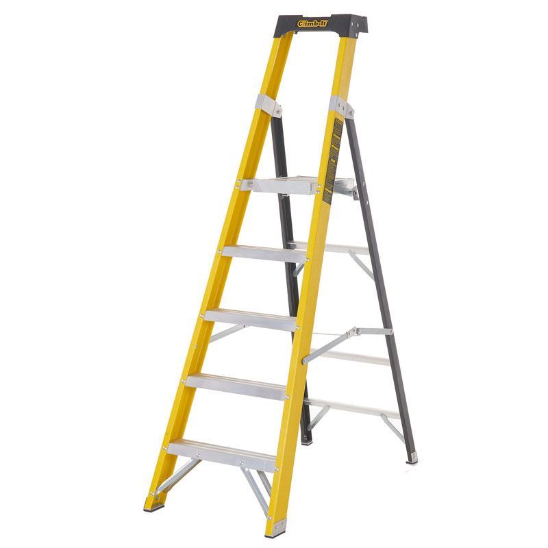 Climb-It Glass Fibre Platform Stepladders