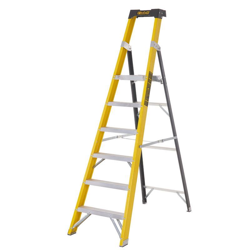 Climb-It Glass Fibre Platform Stepladders