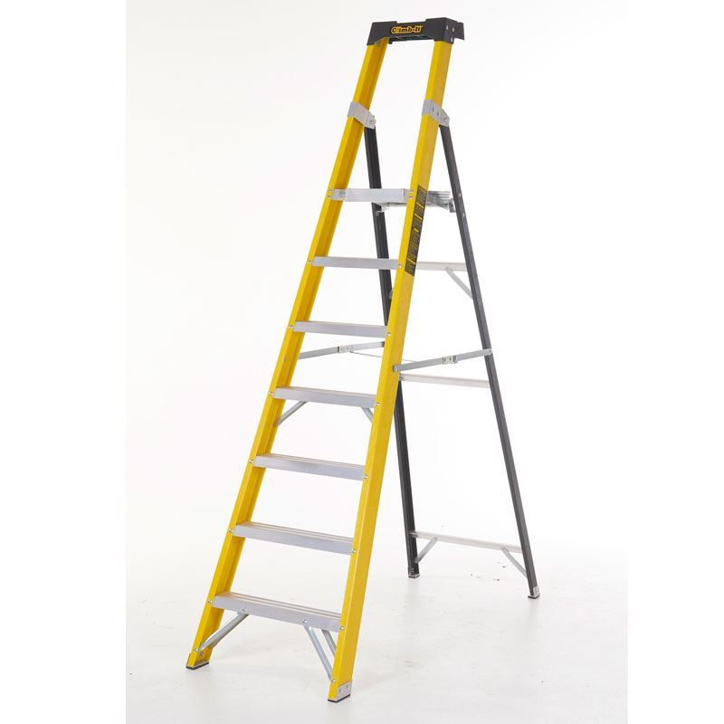 Climb-It Glass Fibre Platform Stepladders