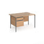 Contract 25 - H-Frame Desk with Fixed Drawer Pedestal