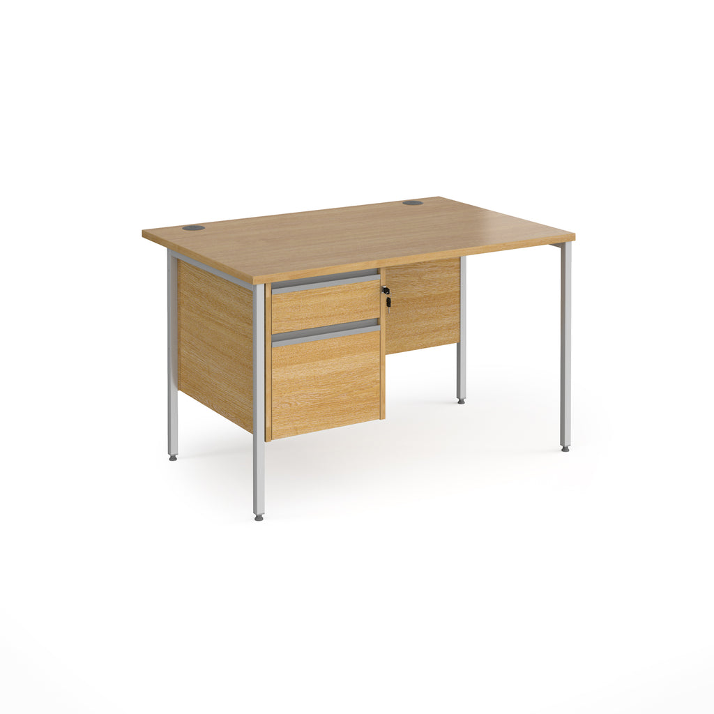 Contract 25 - H-Frame Desk with Fixed Drawer Pedestal
