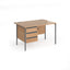 Contract 25 - H-Frame Desk with Fixed Drawer Pedestal