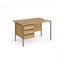 Contract 25 - H-Frame Desk with Fixed Drawer Pedestal