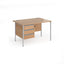 Contract 25 - H-Frame Desk with Fixed Drawer Pedestal