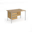 Contract 25 - H-Frame Desk with Fixed Drawer Pedestal