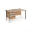 Contract 25 - H-Frame Desk with Fixed Drawer Pedestal