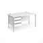 Contract 25 - H-Frame Desk with Fixed Drawer Pedestal