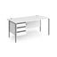Contract 25 - H-Frame Desk with Fixed Drawer Pedestal