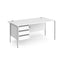 Contract 25 - H-Frame Desk with Fixed Drawer Pedestal