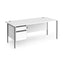 Contract 25 - H-Frame Desk with Fixed Drawer Pedestal