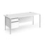 Contract 25 - H-Frame Desk with Fixed Drawer Pedestal