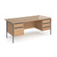 Contract 25 - H-Frame Desk with Fixed Drawer Pedestal