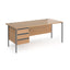 Contract 25 - H-Frame Desk with Fixed Drawer Pedestal