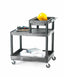 Plastic Multi- Purpose Trolley, with Half Shelf Top Tray