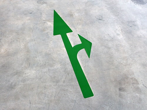 Resilient Floor Arrows