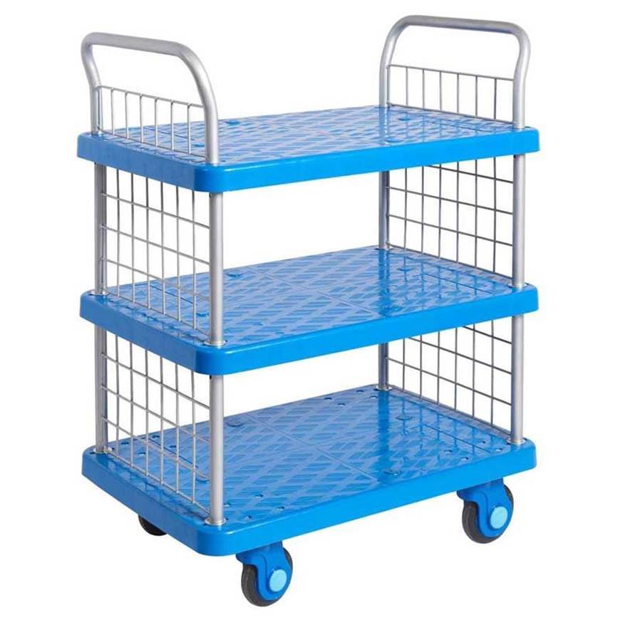 Proplaz Super Silent Three Tier Trolley with Mesh Ends