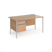 Contract 25 - H-Frame Desk with Fixed Drawer Pedestal
