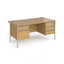 Contract 25 - H-Frame Desk with Fixed Drawer Pedestal