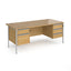 Contract 25 - H-Frame Desk with Fixed Drawer Pedestal