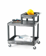Plastic Multi- Purpose Trolley, with Half Shelf Top Tray