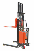Semi Electric Stackers with Adjustable Forks
