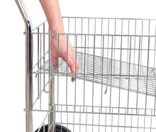 Chrome Plated Wire Tray Trolley - Removable Centre