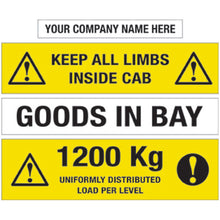 Warehouse Information Labels